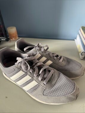 Adidas Neo Racer sneakers size 10 gray/pink